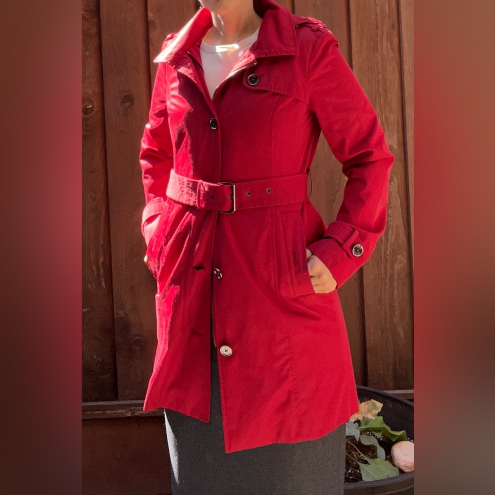 Michael Kors Red Trench Coat